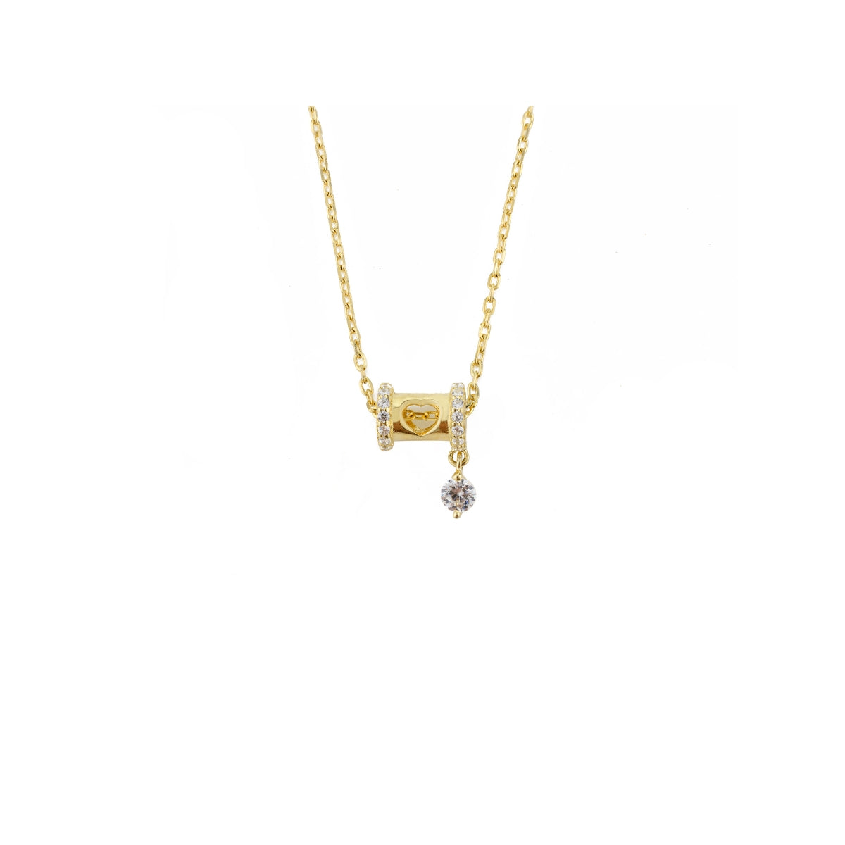 Dainty Drumroll Pendant Necklace