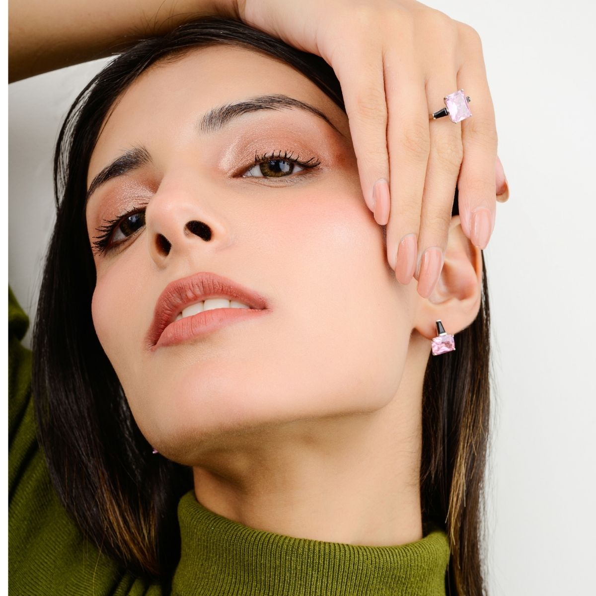 Pink Sapphire Jewelry Set