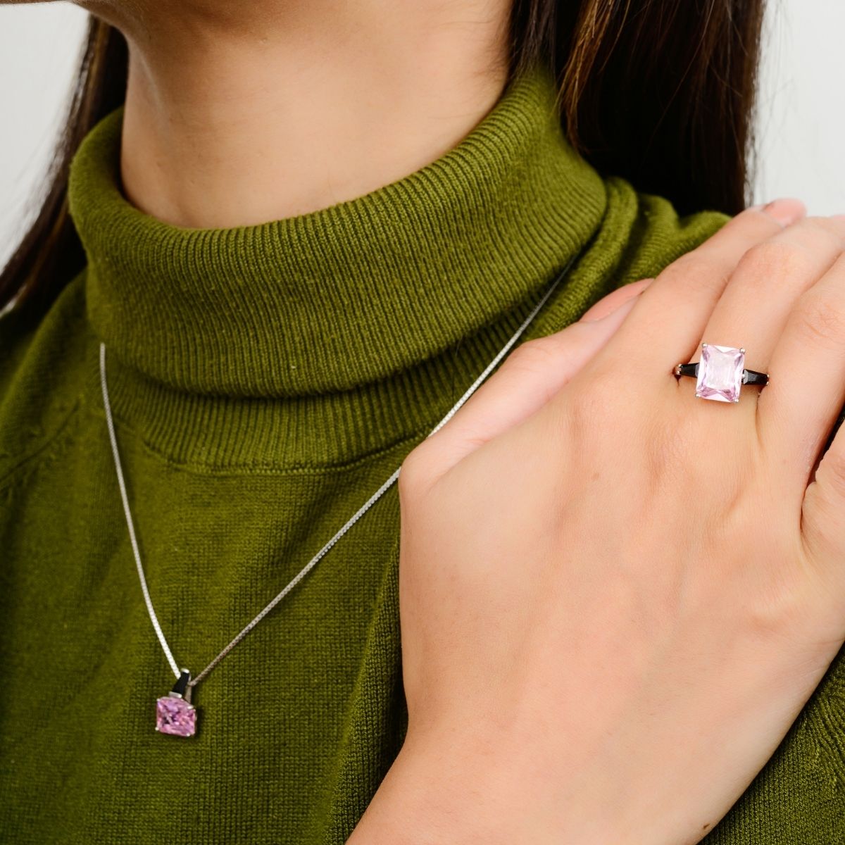 Pink Sapphire Jewelry Set