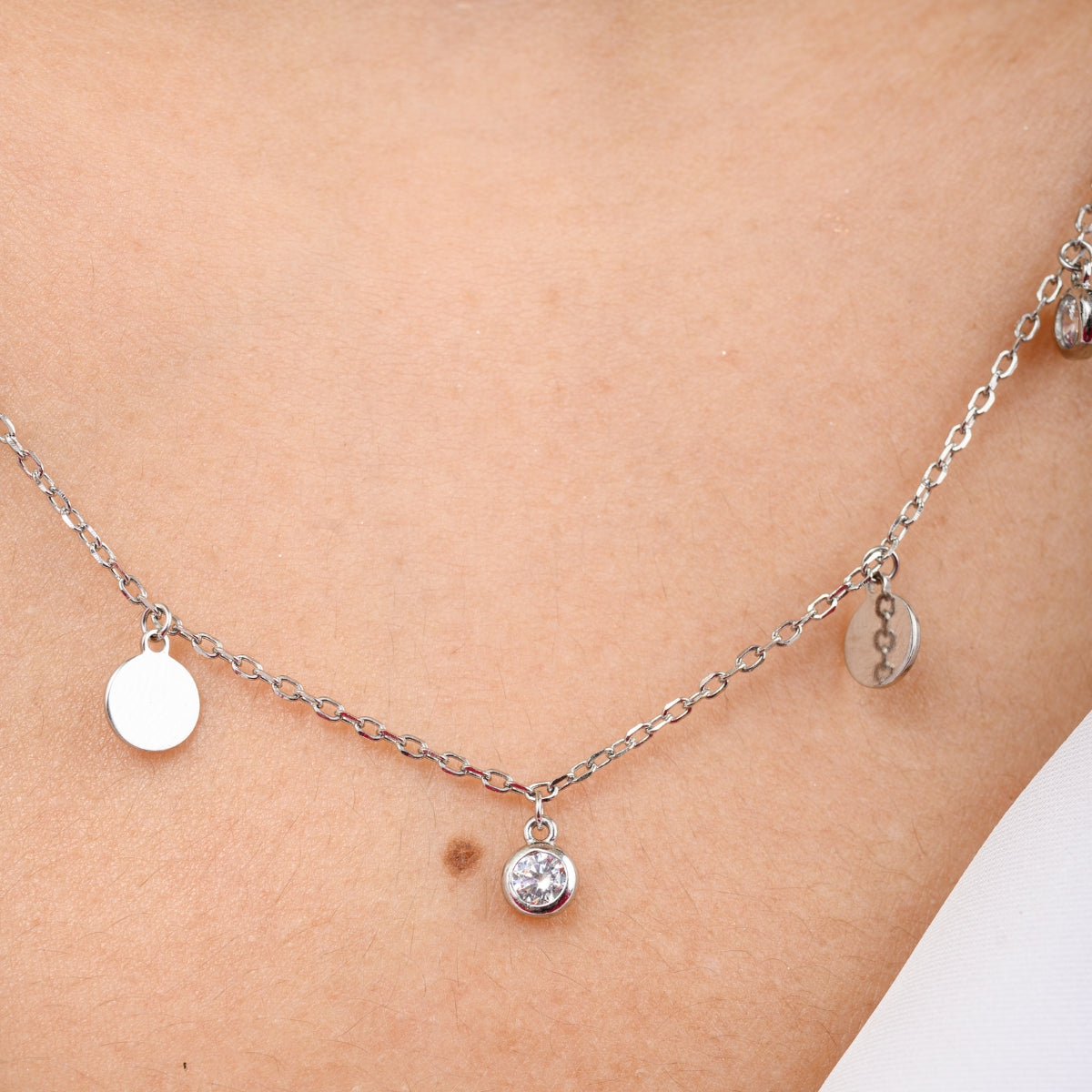 925 Silver Coin Choker Necklace for Women
