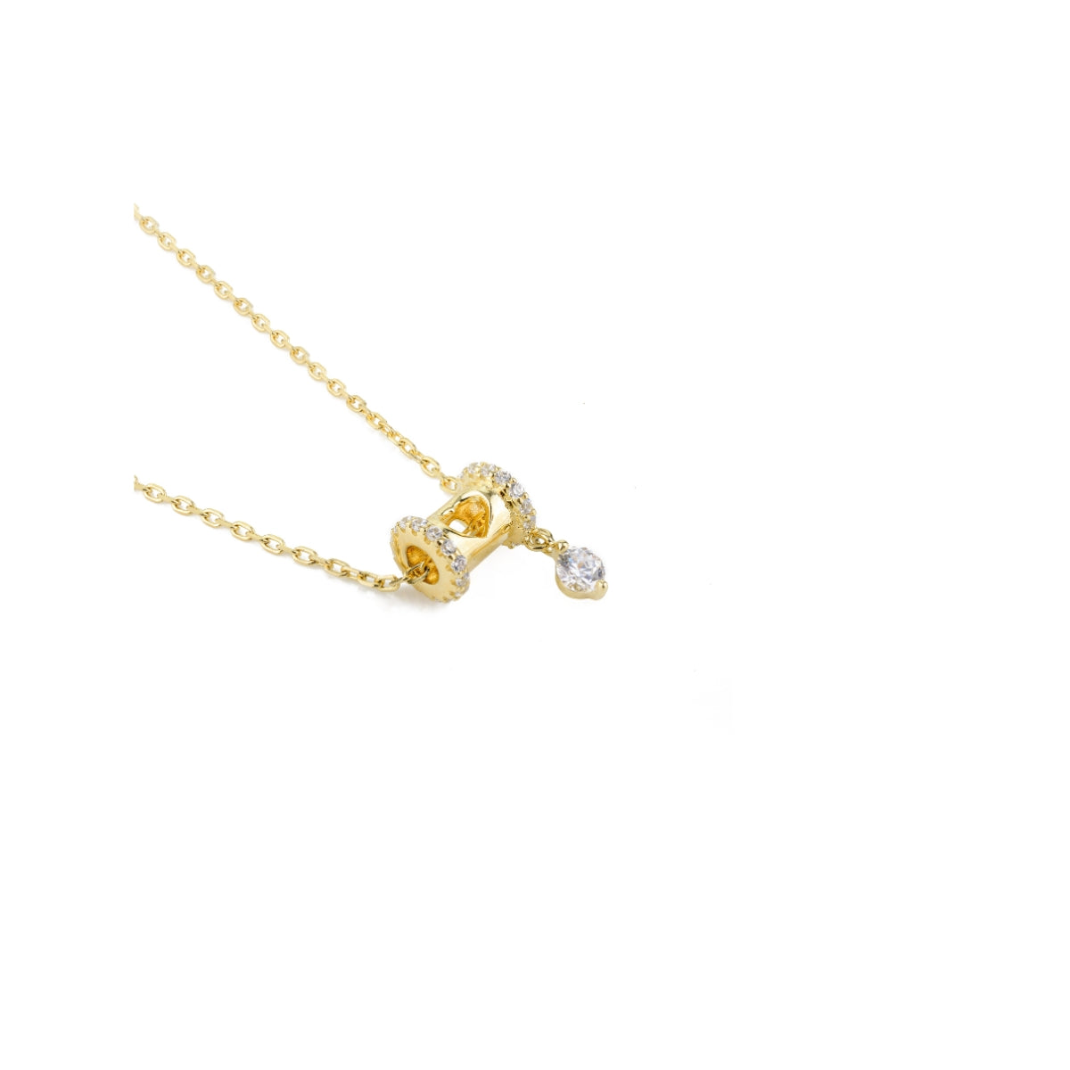 Dainty Drumroll Pendant Necklace