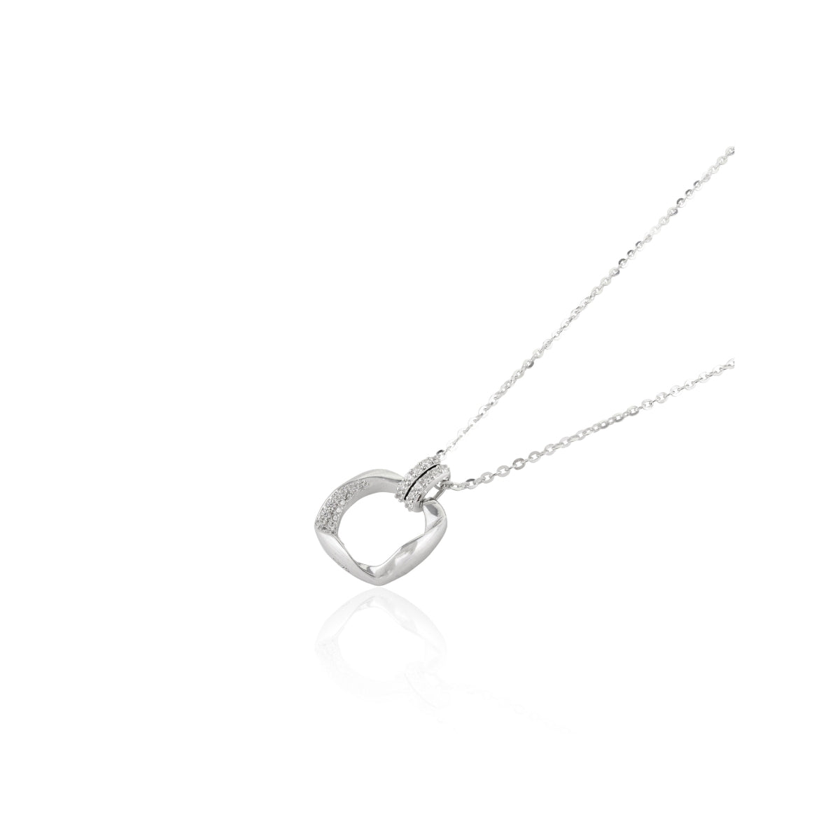 Open Square Pendant Necklace