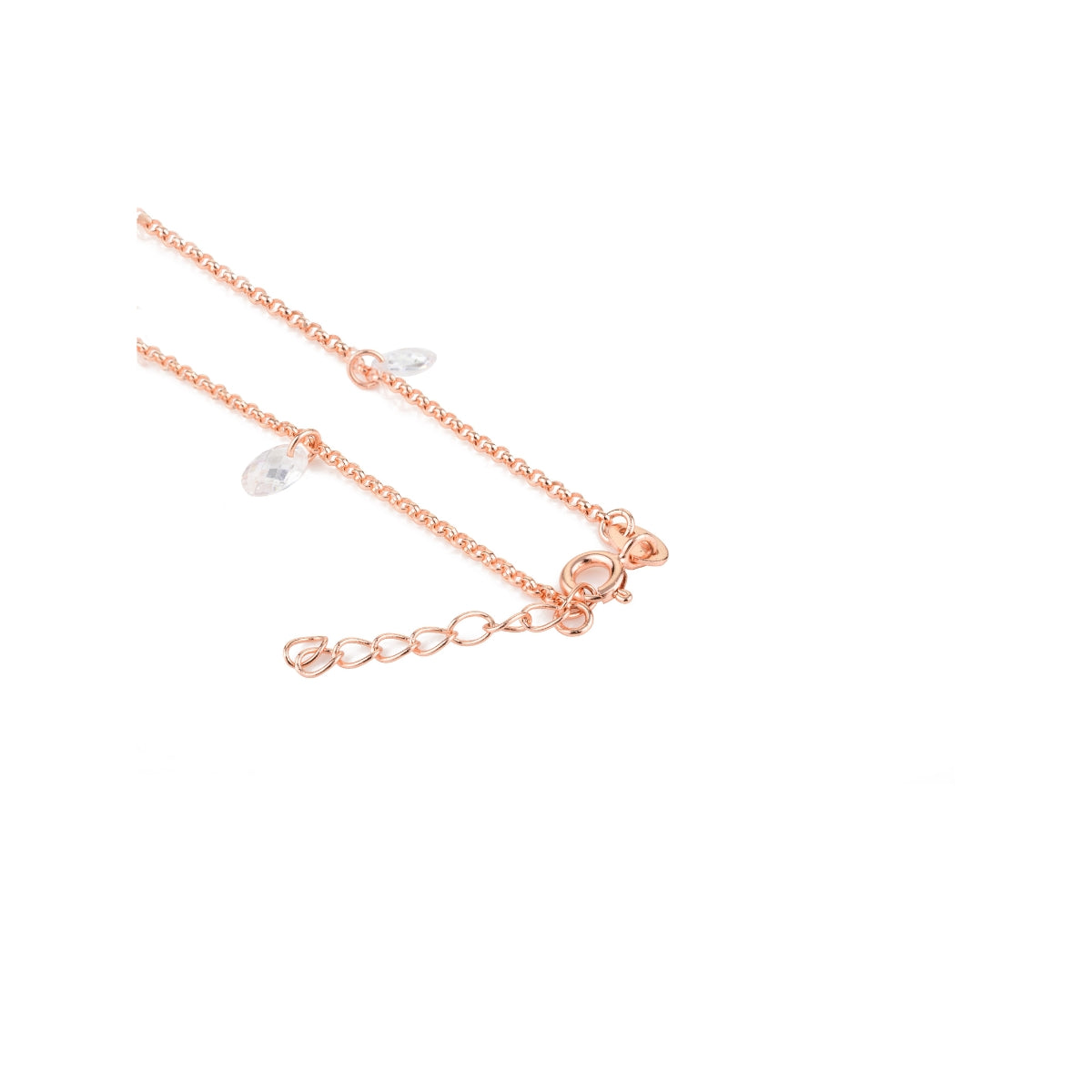 Cz Diamond Drops Queen Necklace