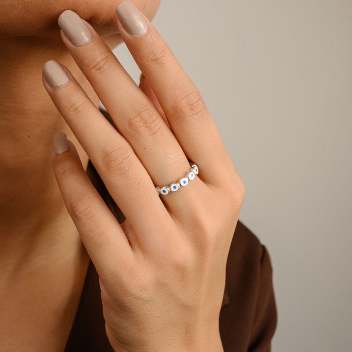 Evil eye Silver Ring for women