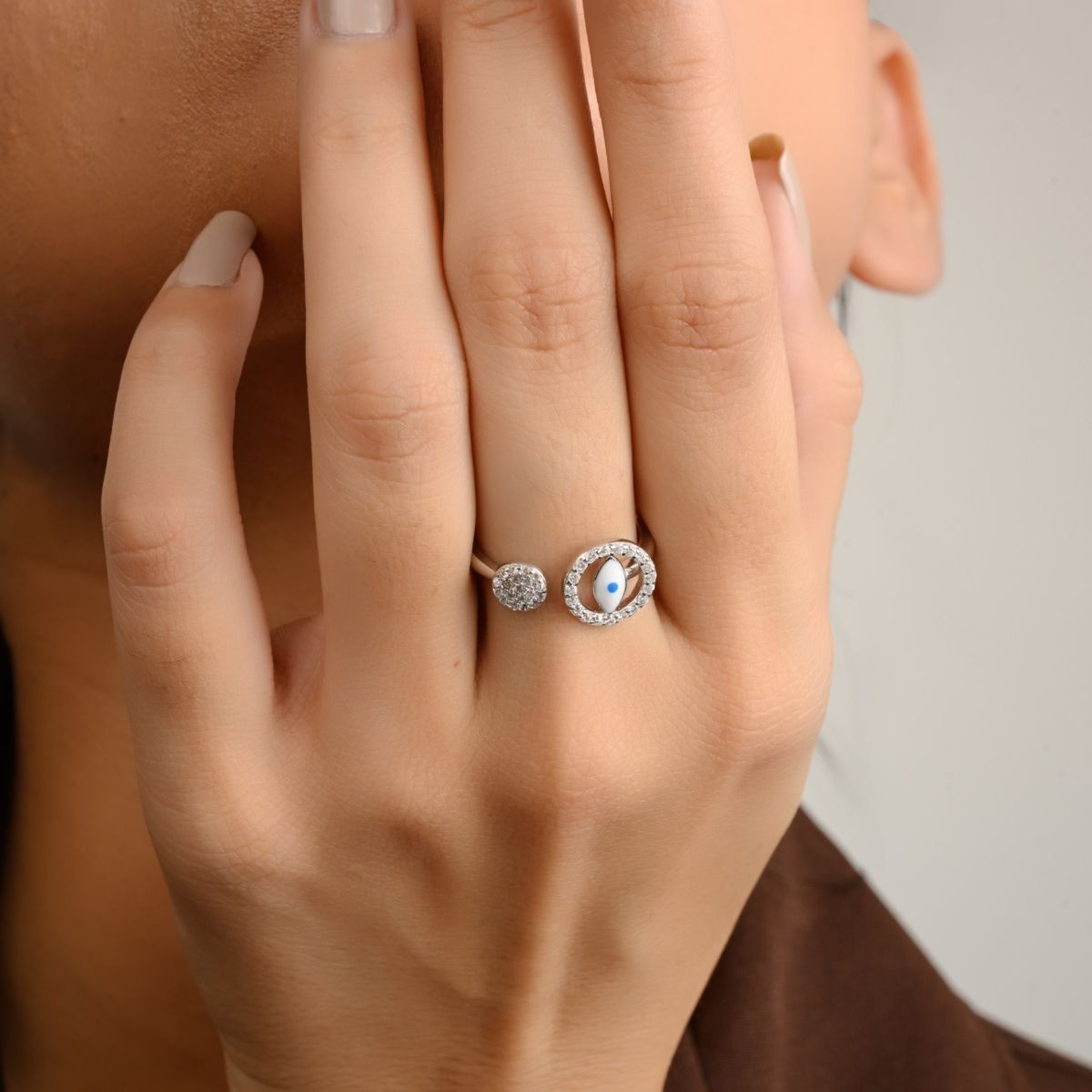 Evil Eye Adjustable Ring