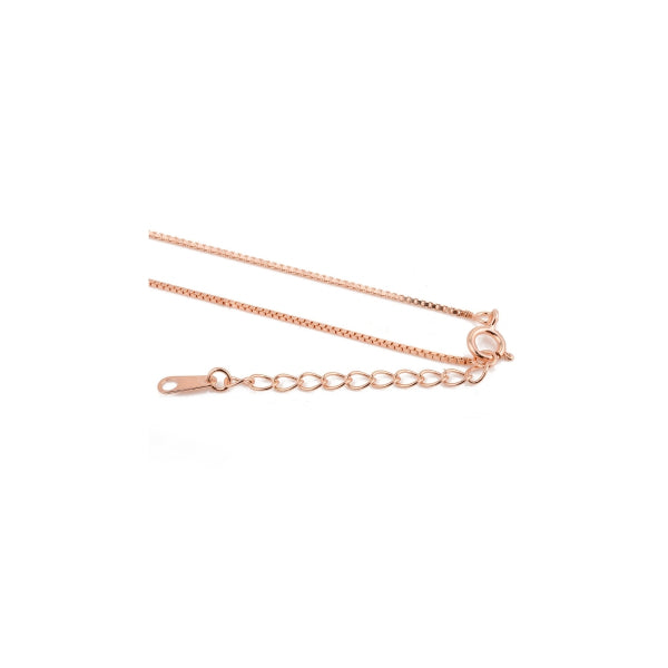925 Silver Dainty Fish Charm Pendant Necklace in Rose Gold Finish