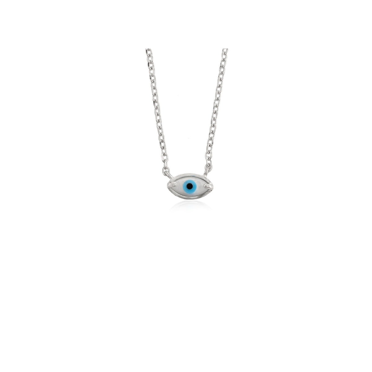 925 Silver Evil Eye Necklace with Trendy Enamel Work