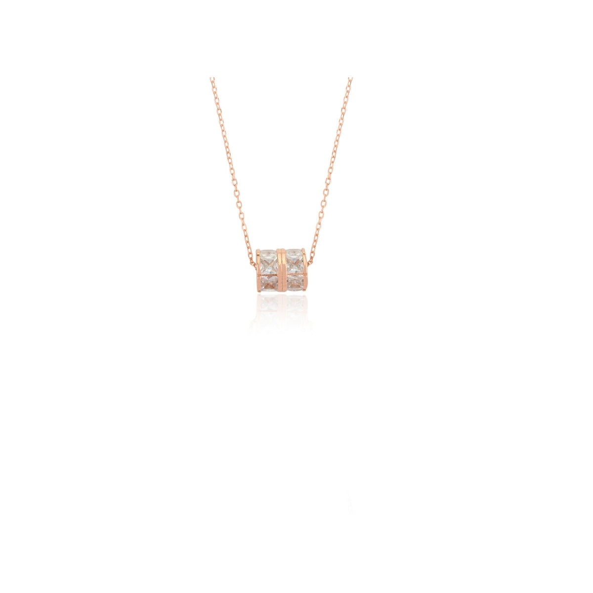 925 Silver Necklace with Rolled Chimes Charm Dainty Pendant