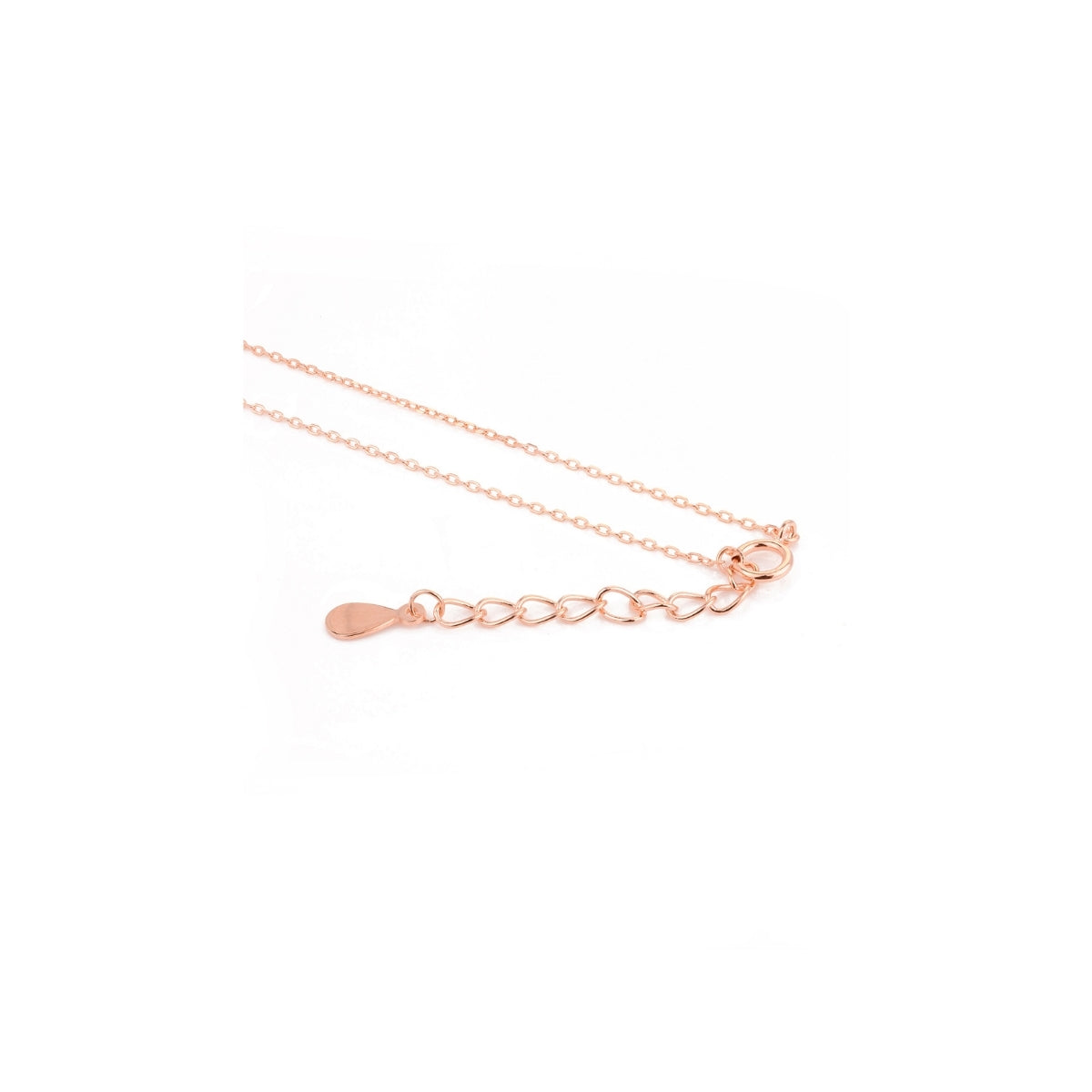 925 Silver Necklace with Stunning Rose Gold Bean Cashew Pendant