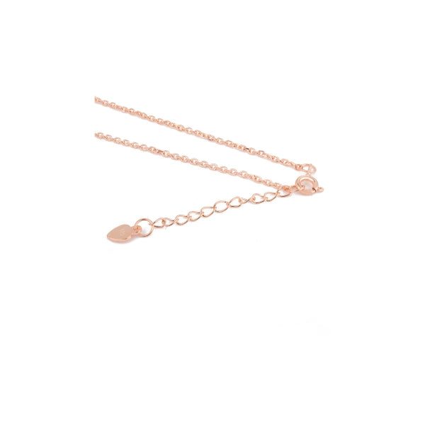 925 Silver Yin Yang Symbol Dainty Necklace with Rose Gold Accents