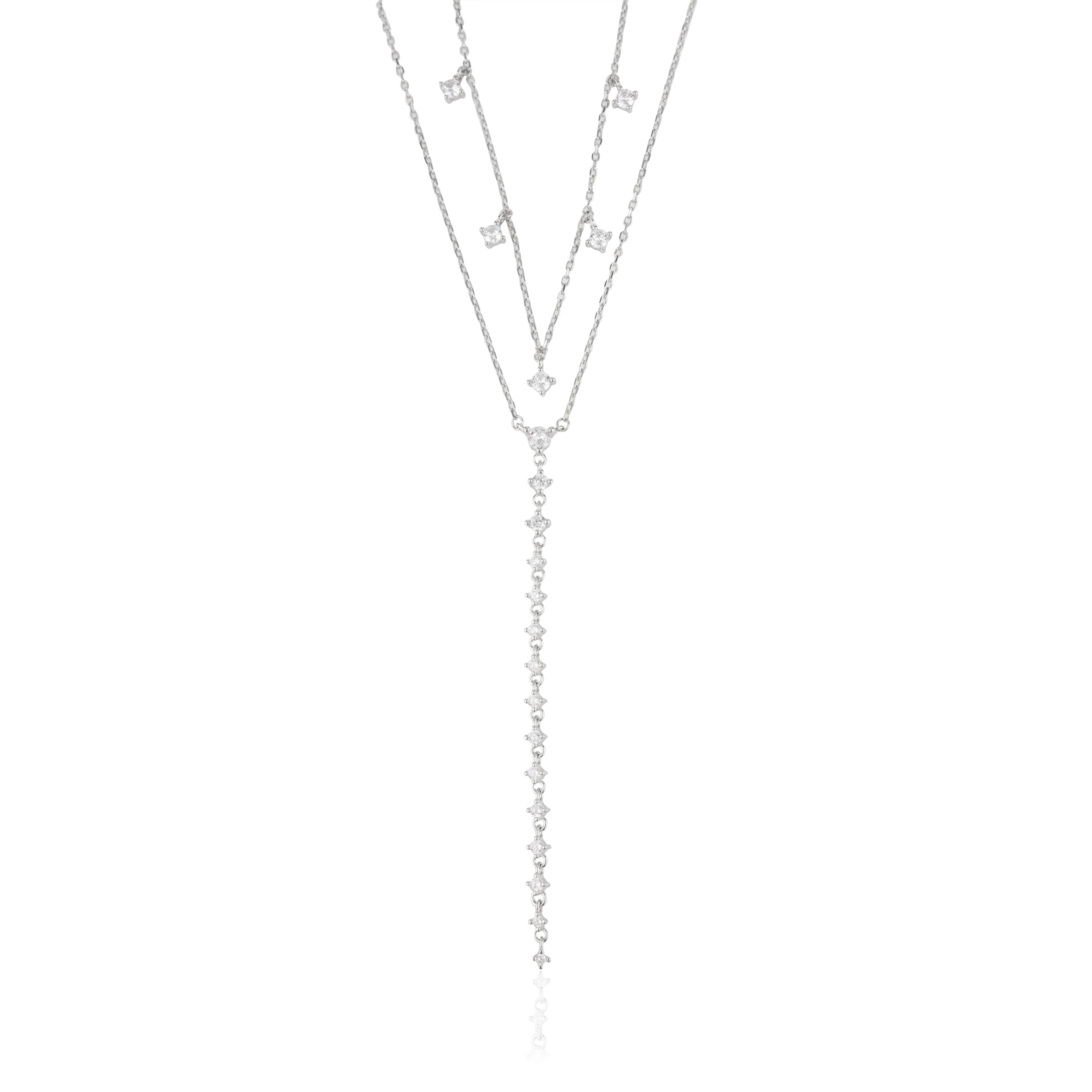 Double Layer Silver Necklace