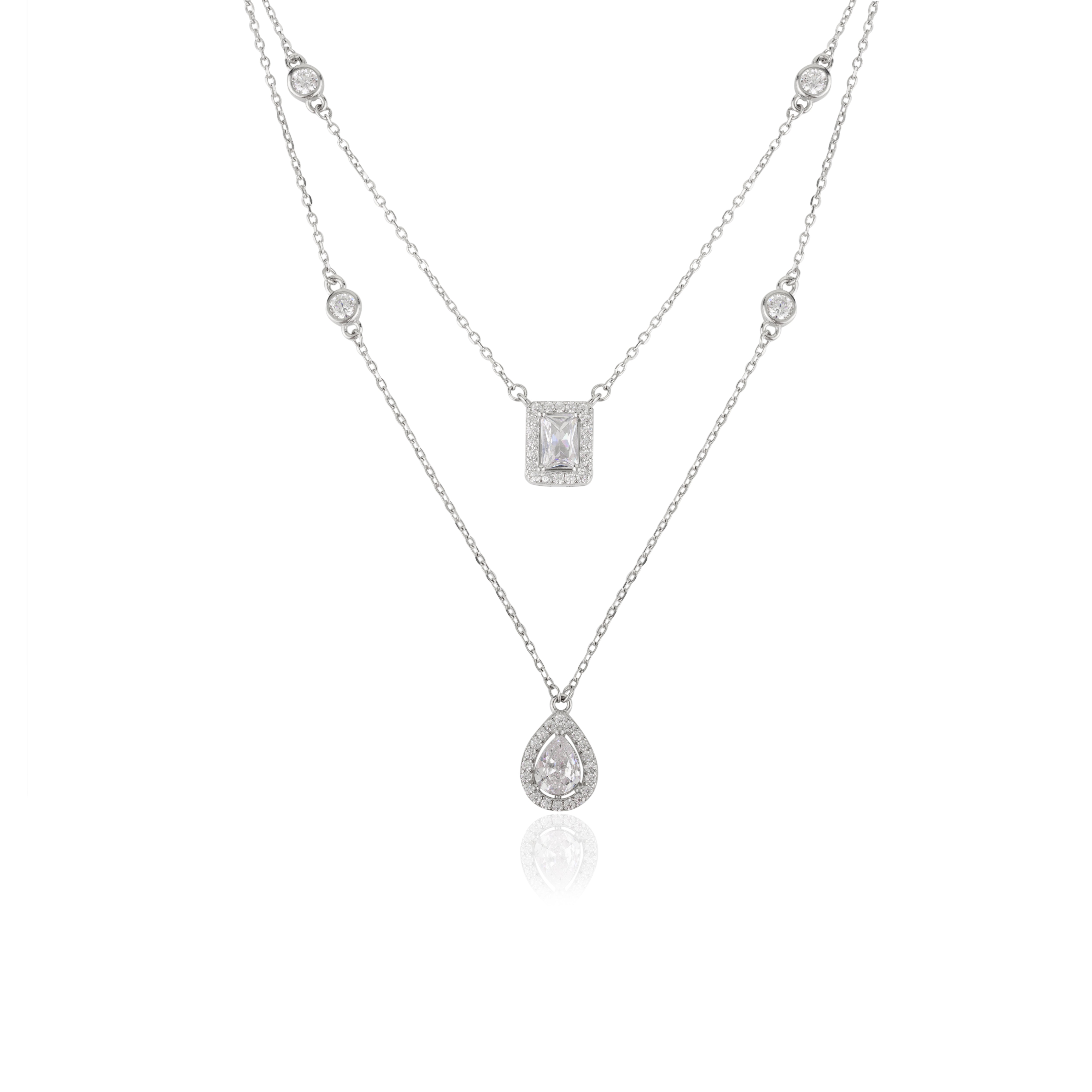 Double Layered Diamond Necklace