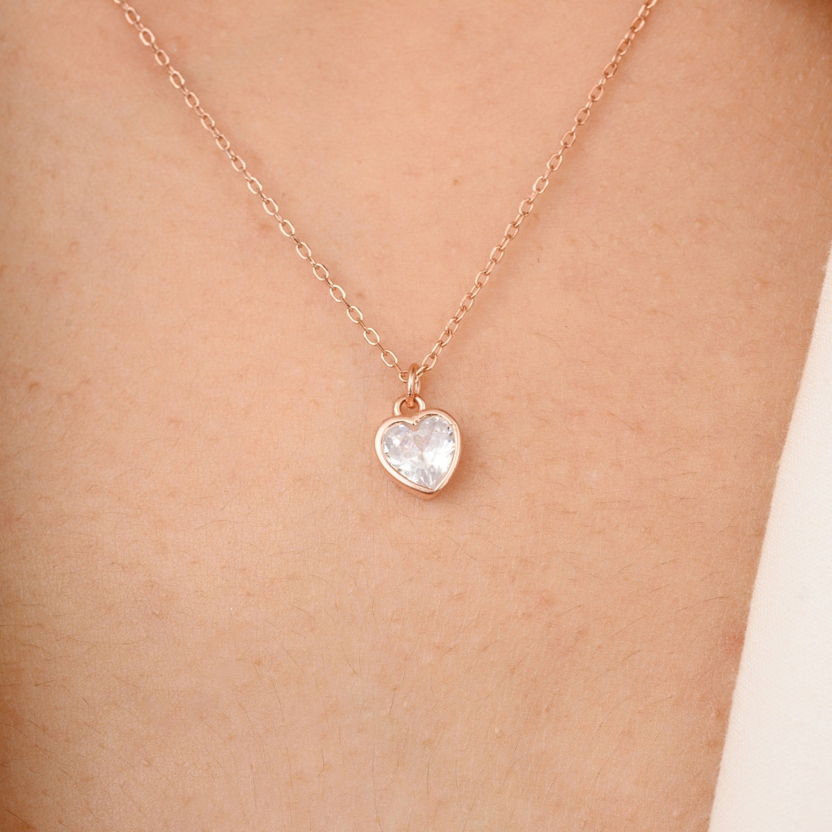 Heart Diamond Pendant Necklace