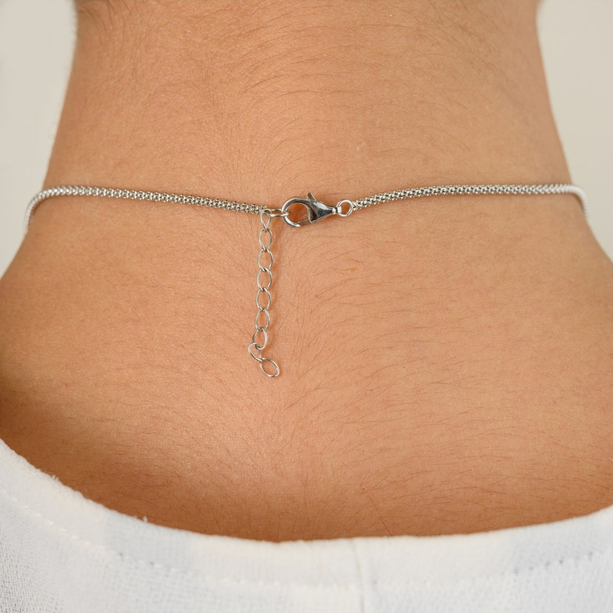 Elegant Y Shape Pattern White Gold Cz Diamond Necklace