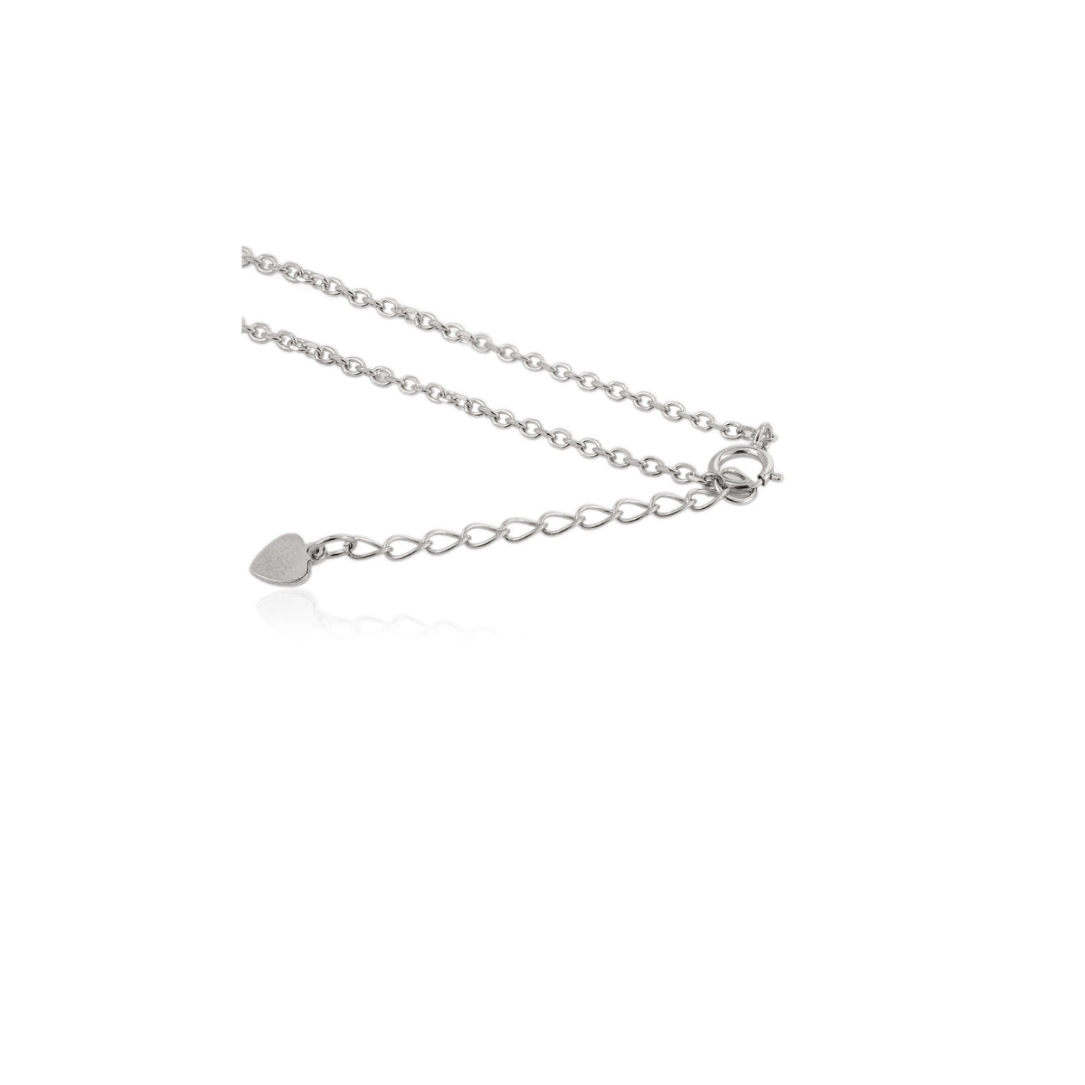 Dainty Silver Moon Charm Necklace with Sparkling CZ Crystals