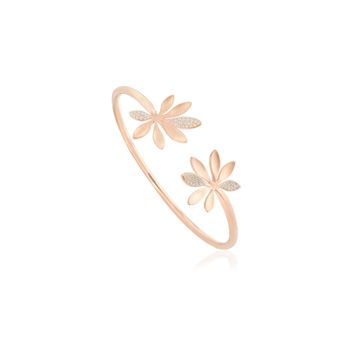 Delicate Leaf Pattern Open Bangle / Kada for Women