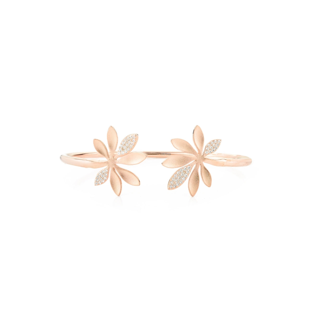 Delicate Leaf Pattern Open Bangle / Kada for Women