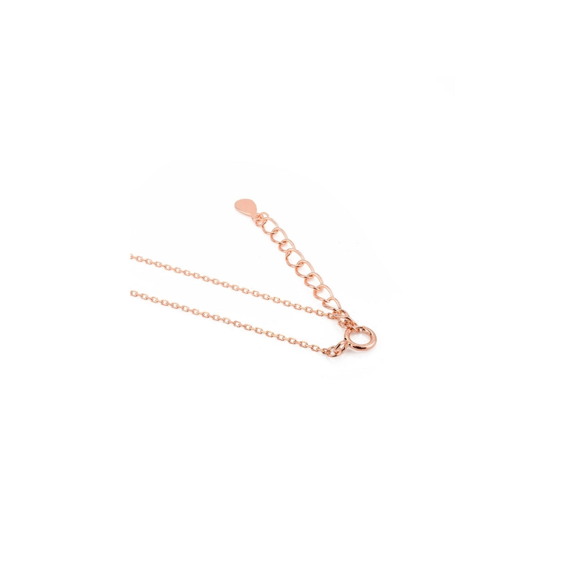 Delicate Rose Gold Bow Charm Necklace in Silver