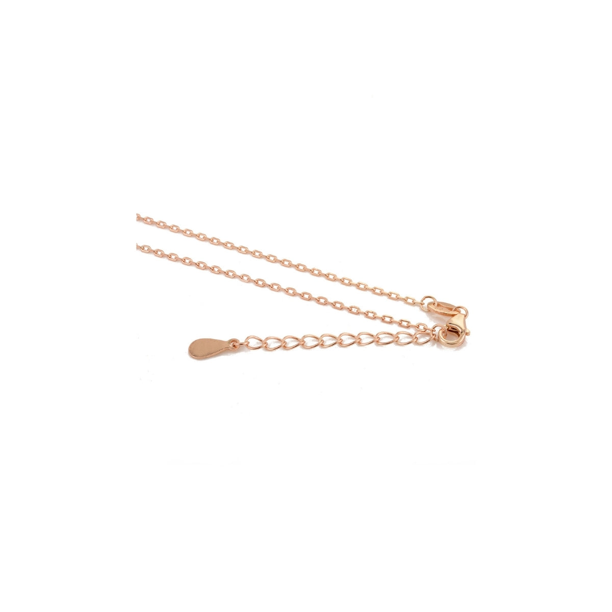 Elegant Rose Gold Evil Eye Multi Charms Necklace in 925 Silver