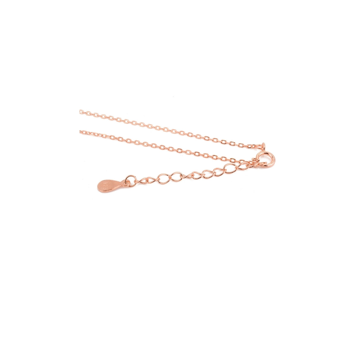 Elegant Rose Gold Solitaire CZ Diamond Necklace in 925 Silver