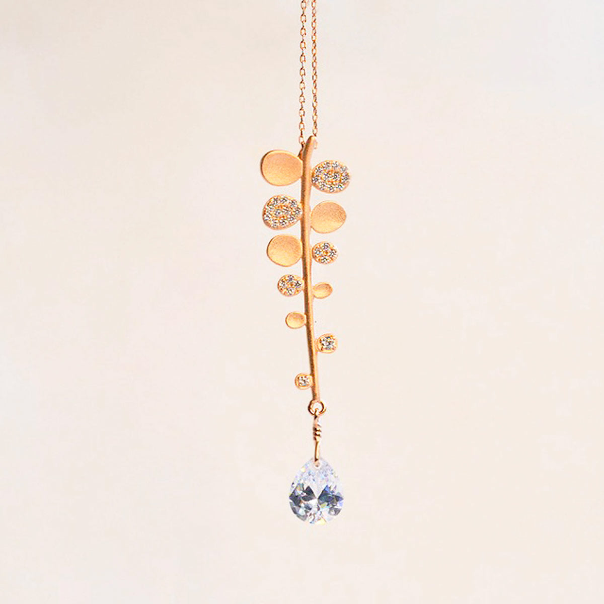 Gold Leaf Pendant Set