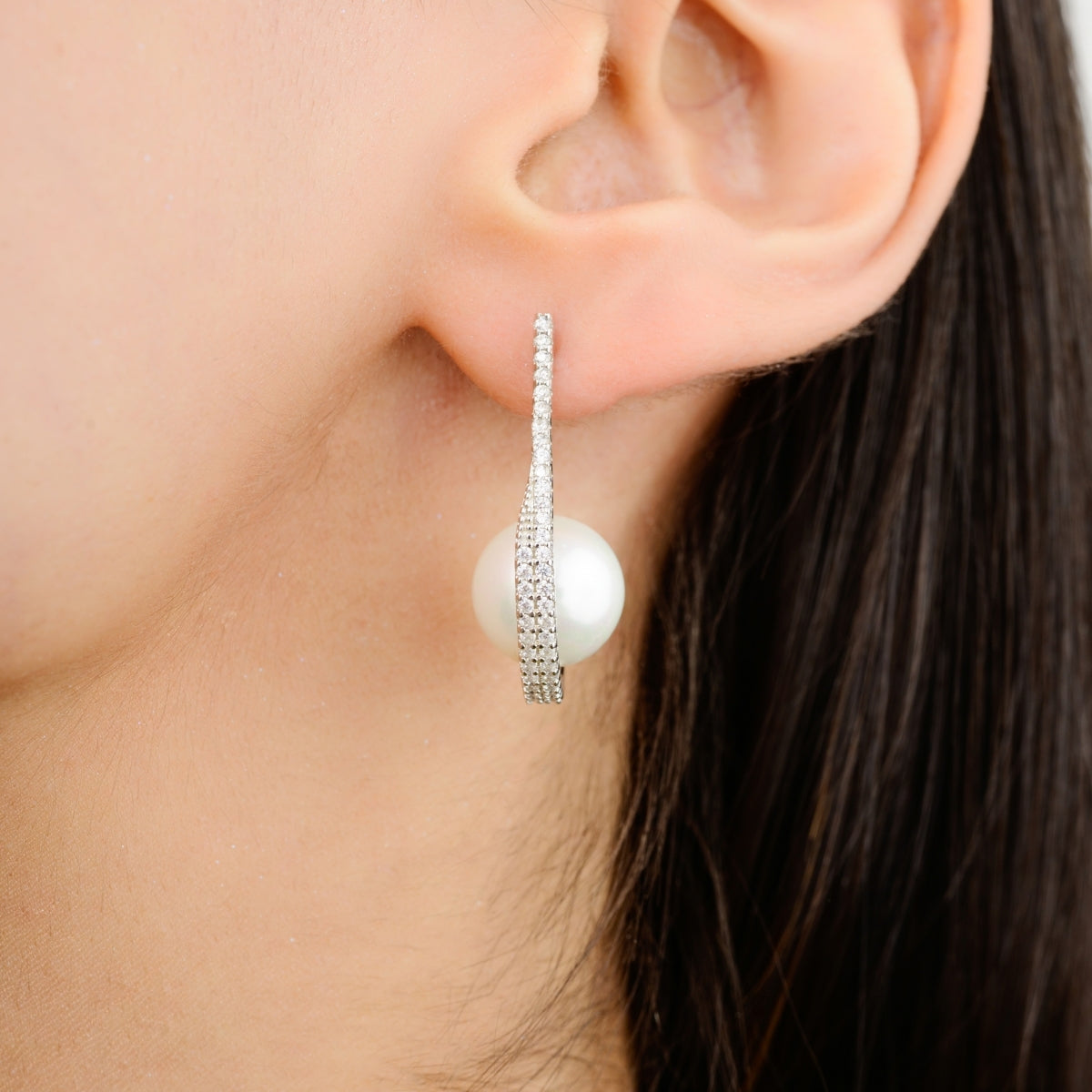 Freshwater Pearl Silver Stud Earrings