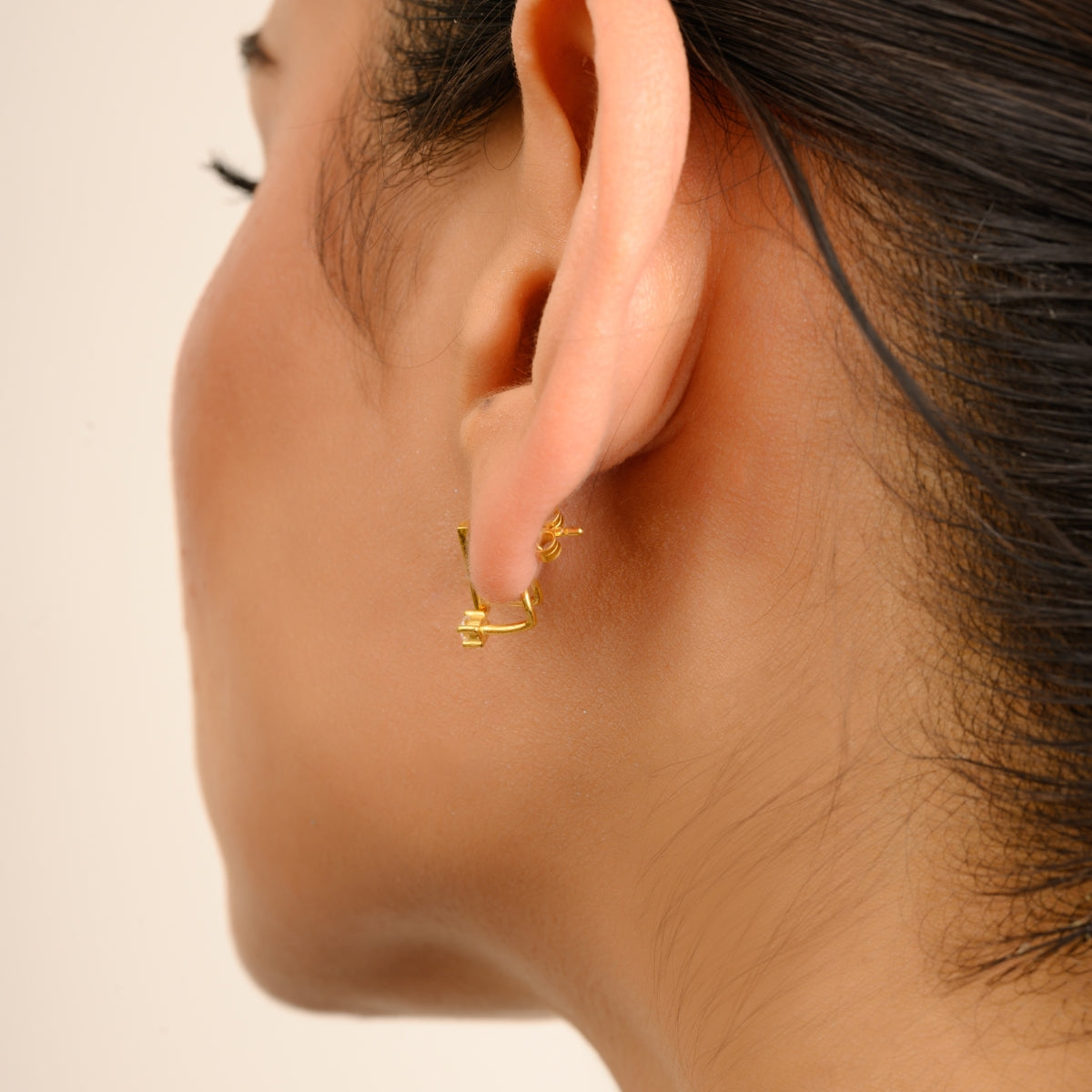Gold Bar Dainty Stud Earrings