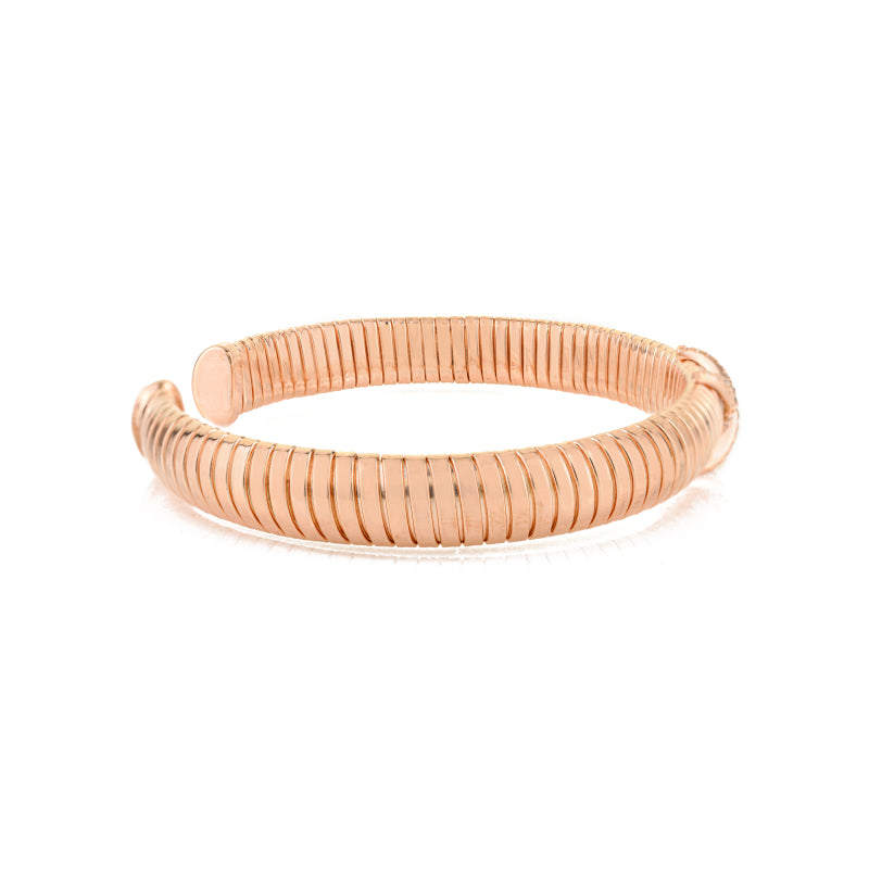 Rose Gold Mini Cross Sign Cuff Bracelet