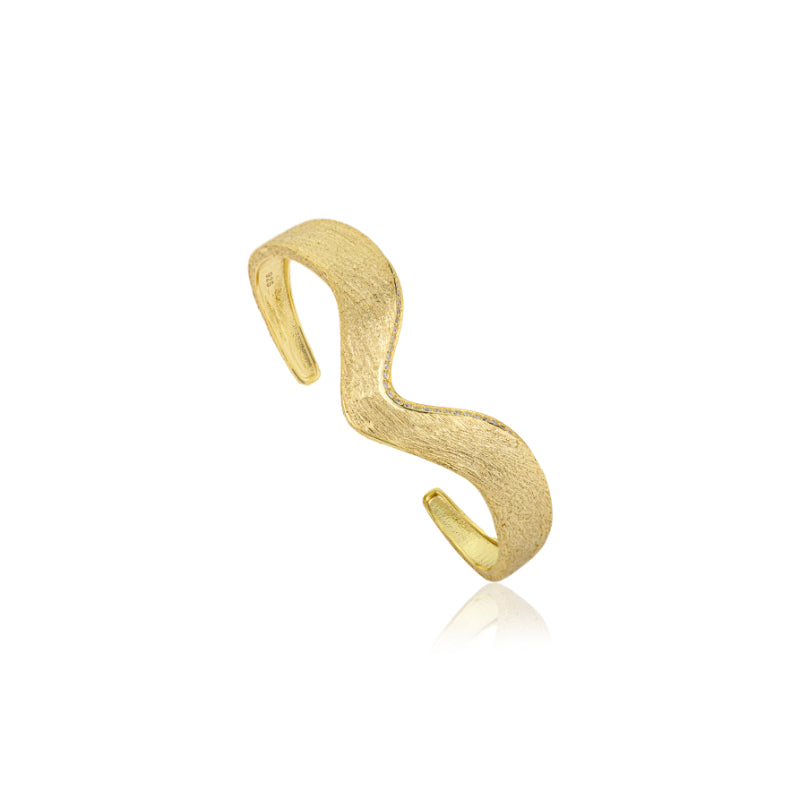 Yellow Gold Matte Finish Chunky Bracelet