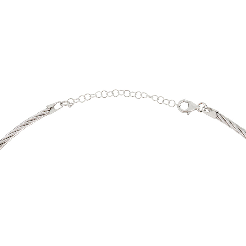 Handcrafted Sterling Silver Braided Rope Necklace