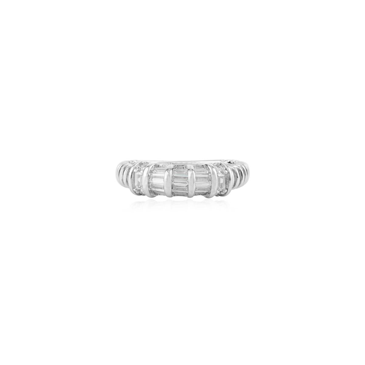 925 Sterling Silver White Diamond Three Stone Minimal Ring