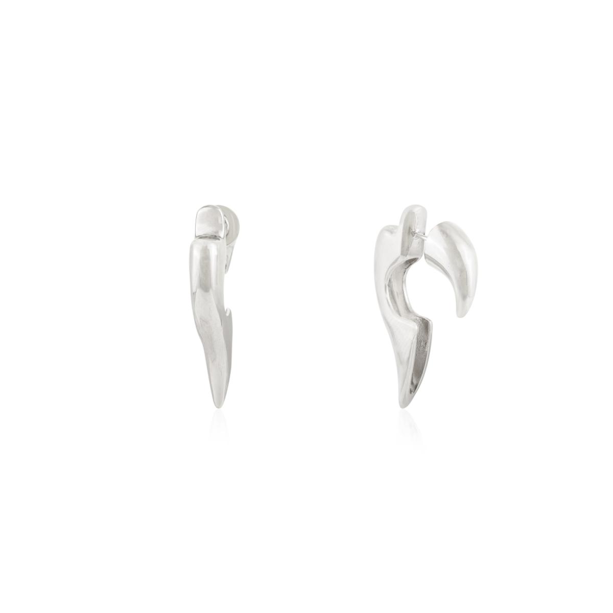 925 Sterling Silver Tusk Earrings