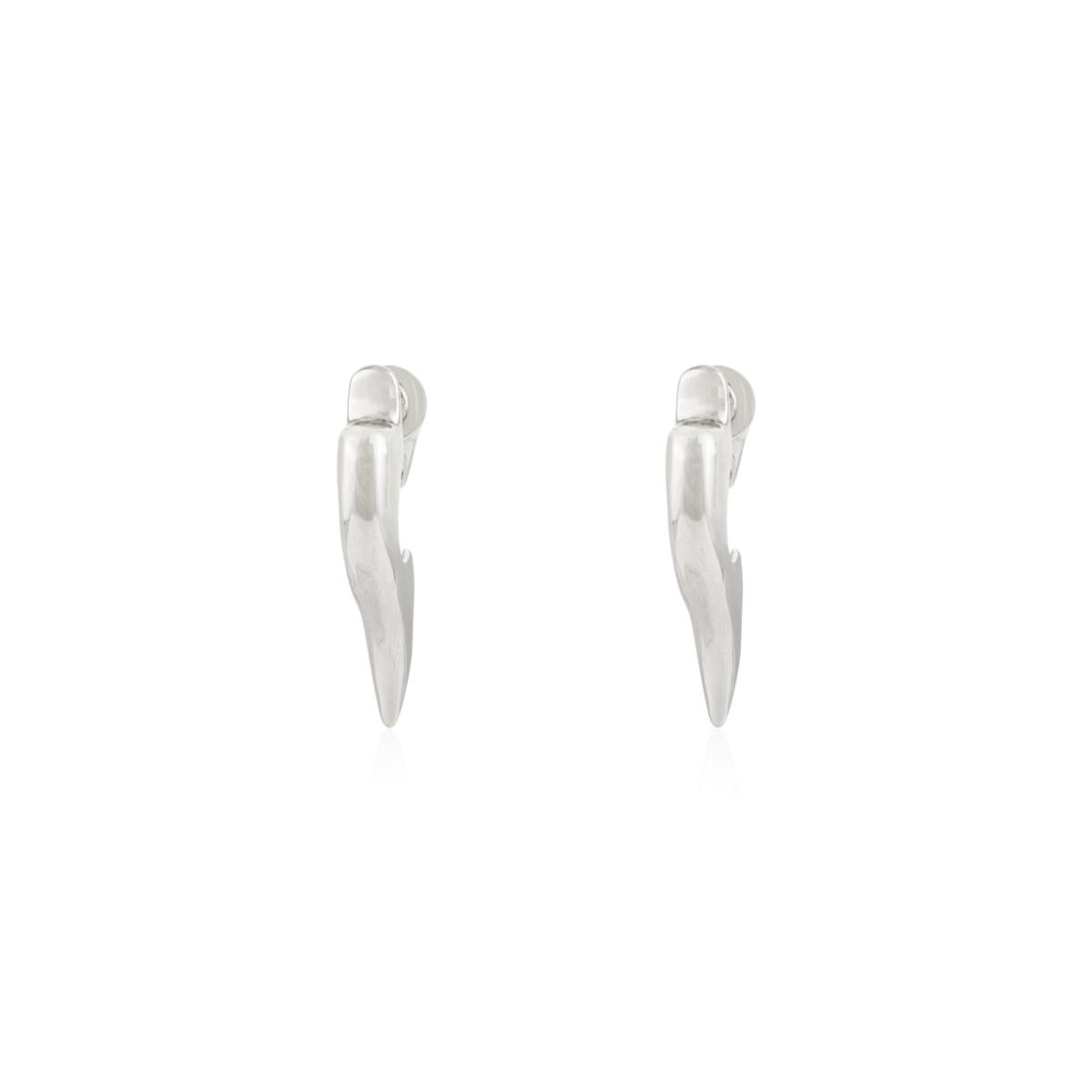 925 Sterling Silver Tusk Earrings