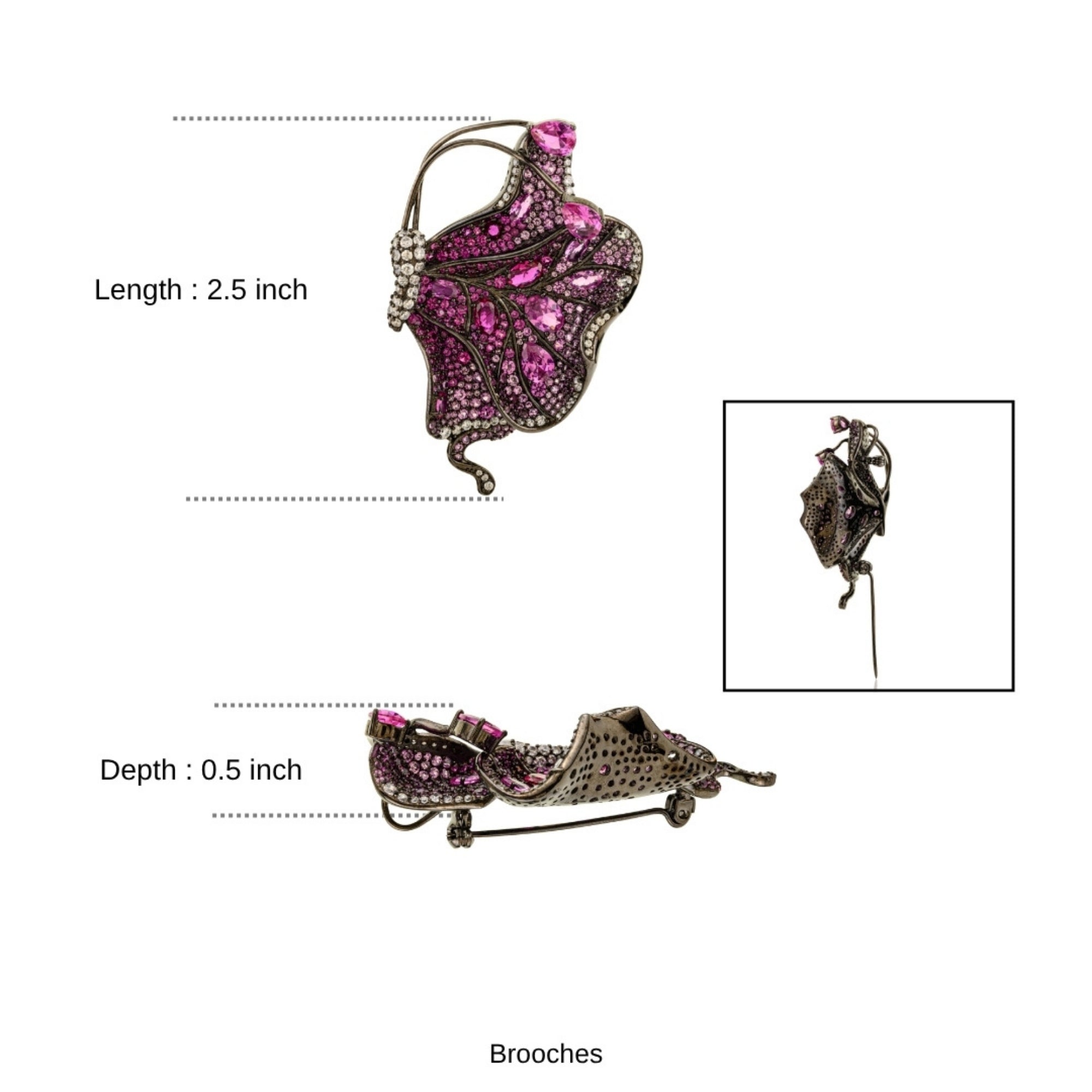 Antique Butterfly Brooch in 925 Silver