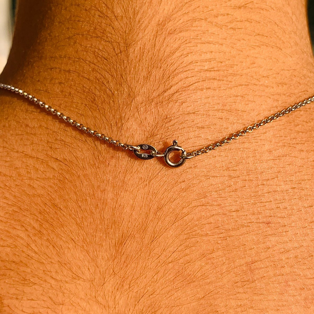 925 Silver Infinity Bar Pendant Necklace