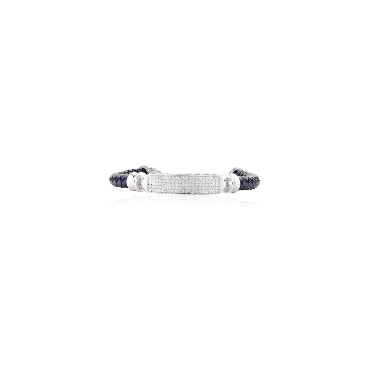 925 Silver Adjustable Braided Bracelet for Men