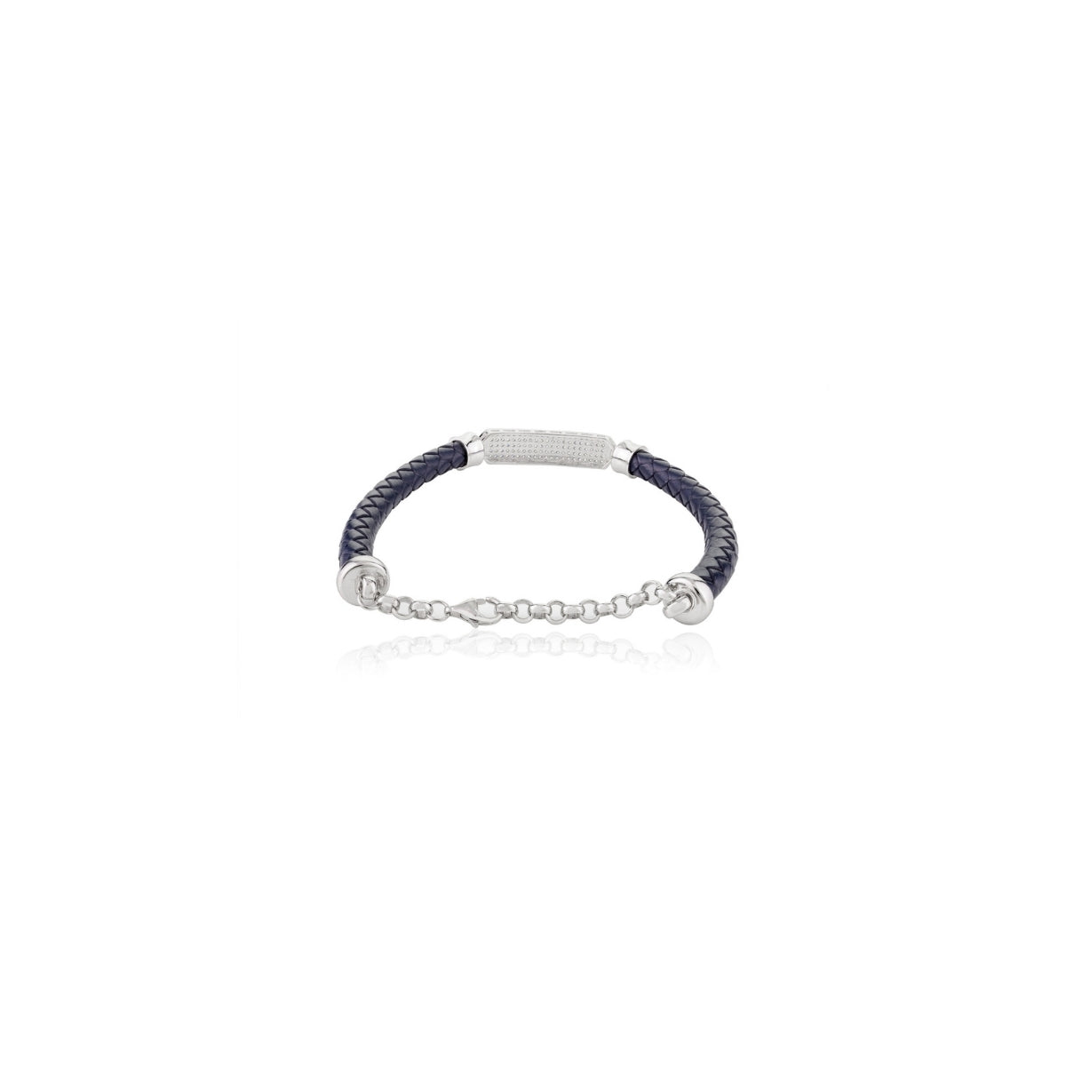 925 Silver Adjustable Braided Bracelet for Men