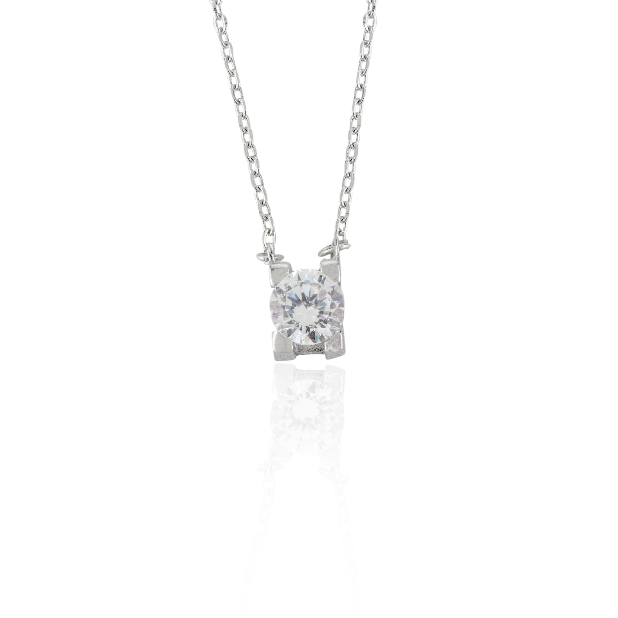 Solitaire diamond Dainty Necklace