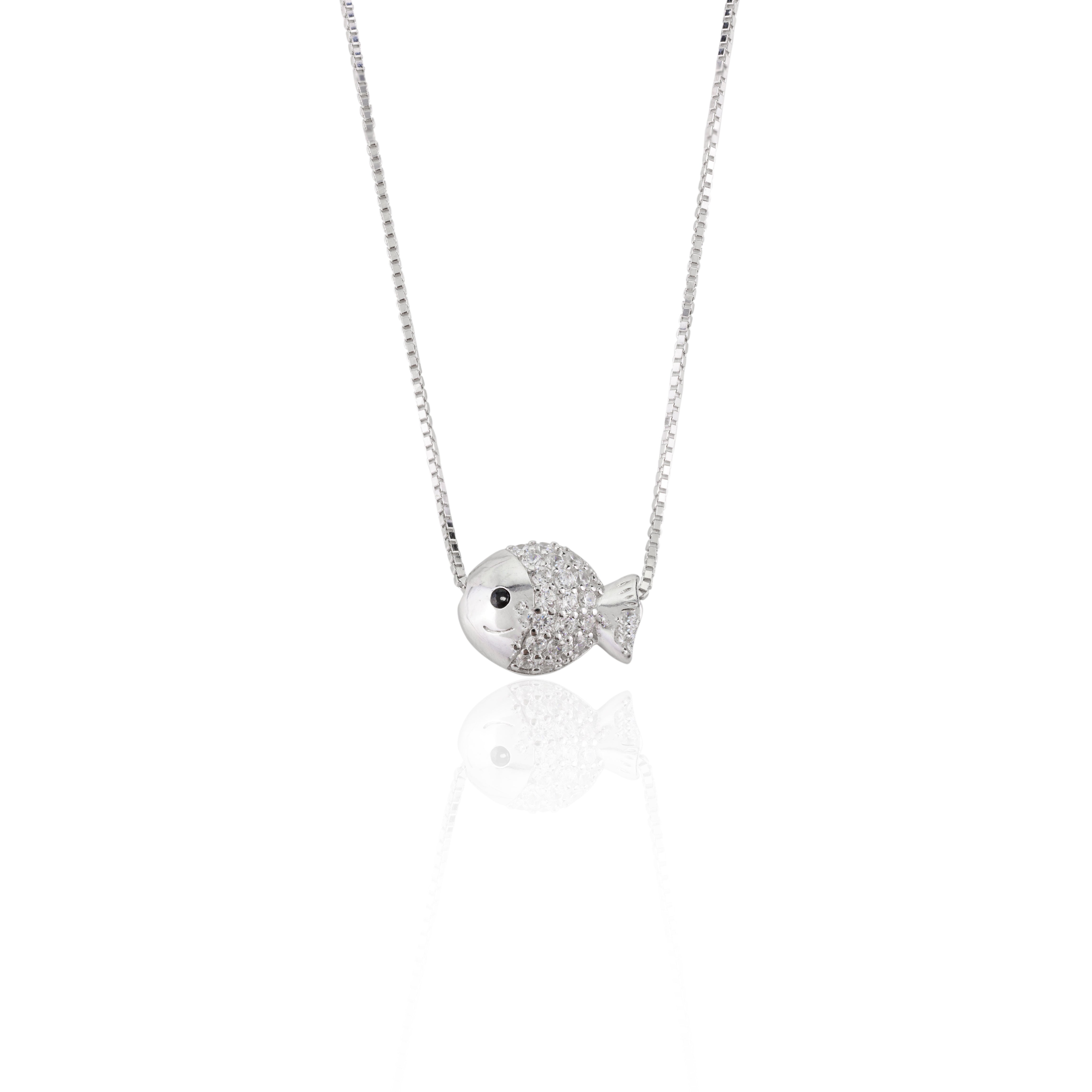 Dainty Fish Pendant Necklace