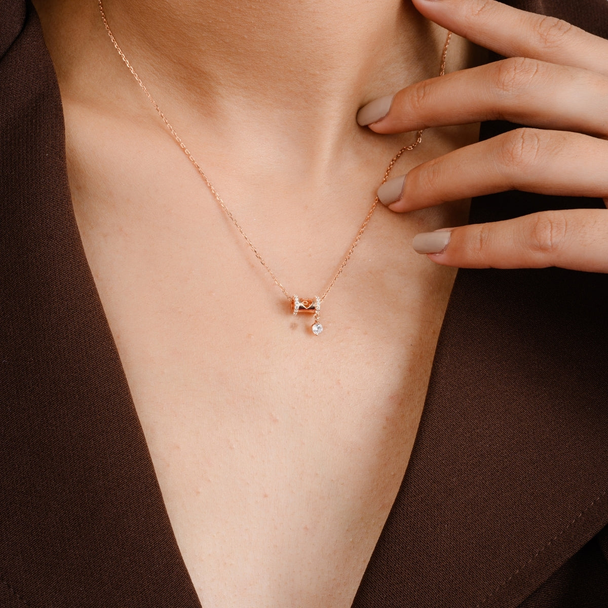 Rose gold Dainty Pendant Necklace