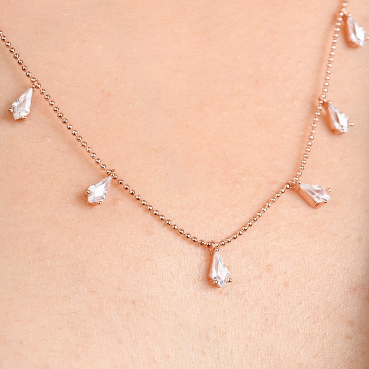 Pear Cut Diamond Necklace