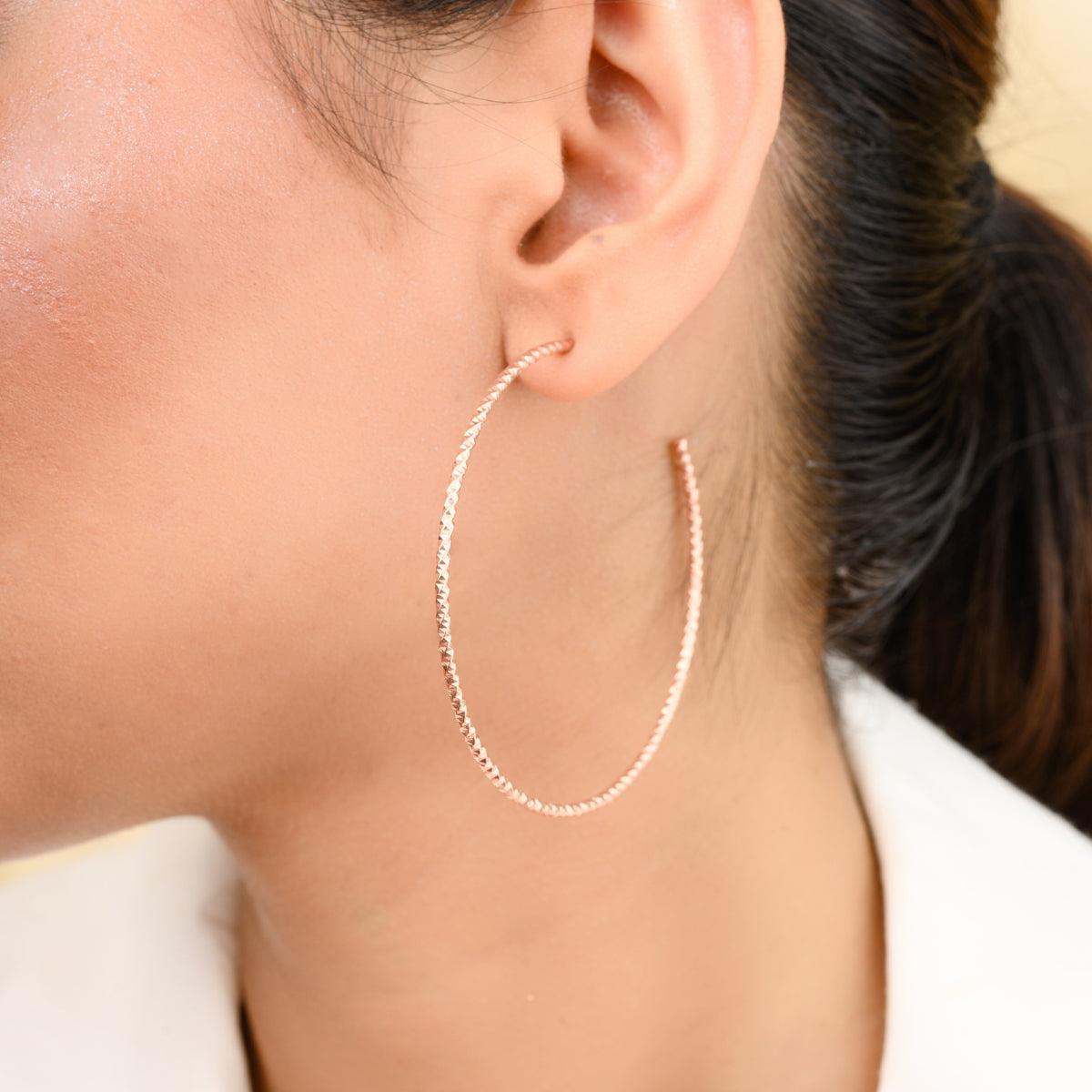 Rose gold Large Hoop Earrings