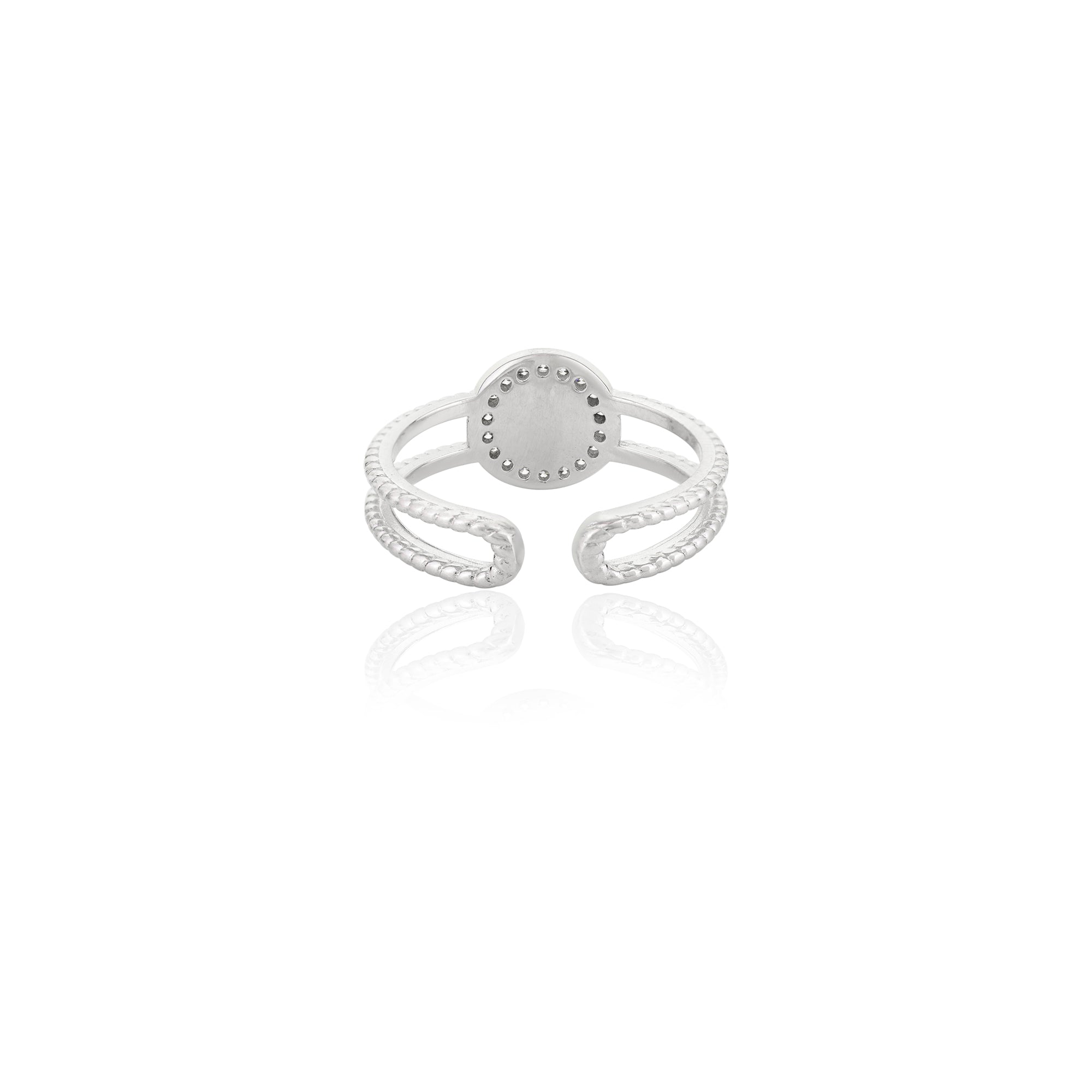 Blue Evil Eye Silver Ring