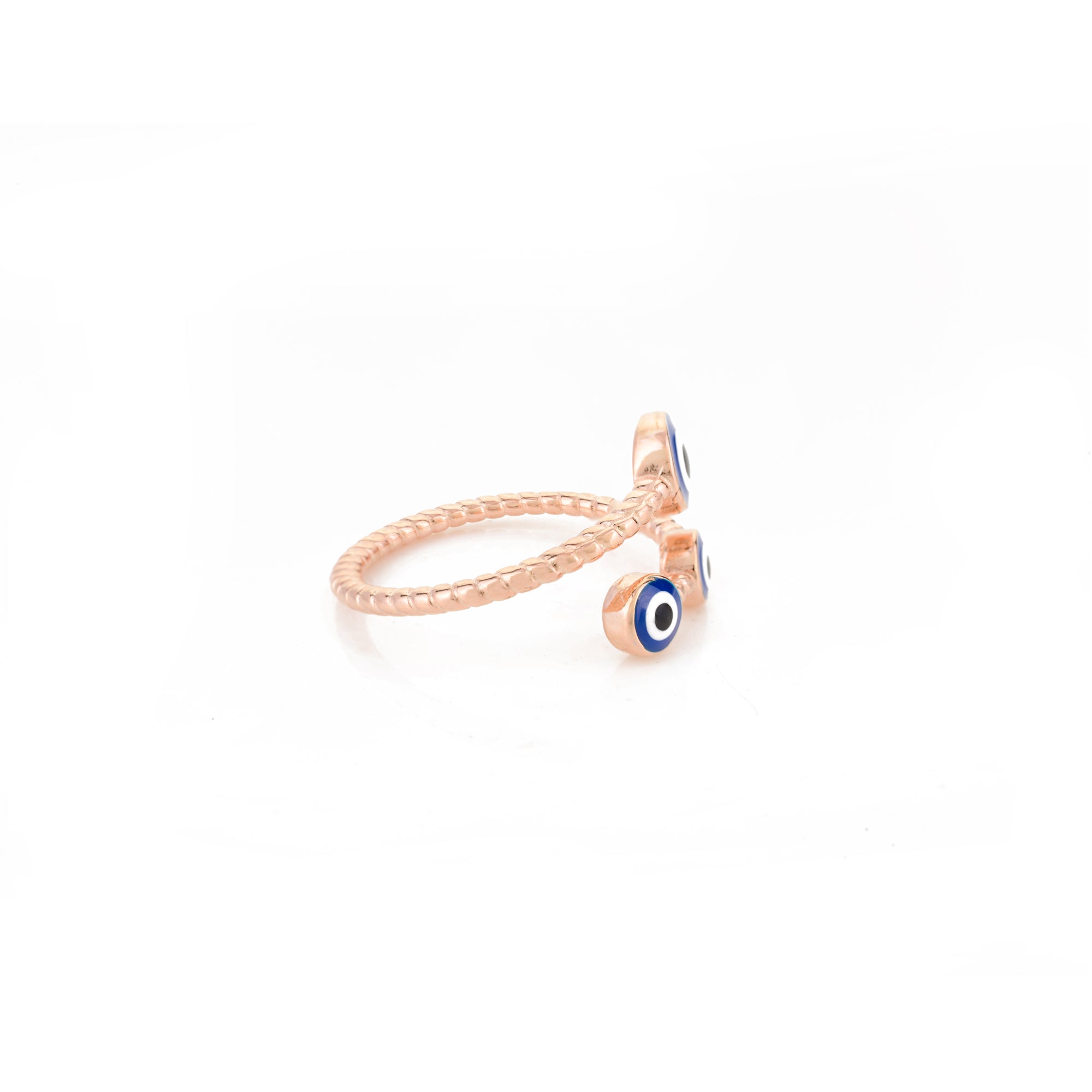 Rose gold Evil Eye Open Ring