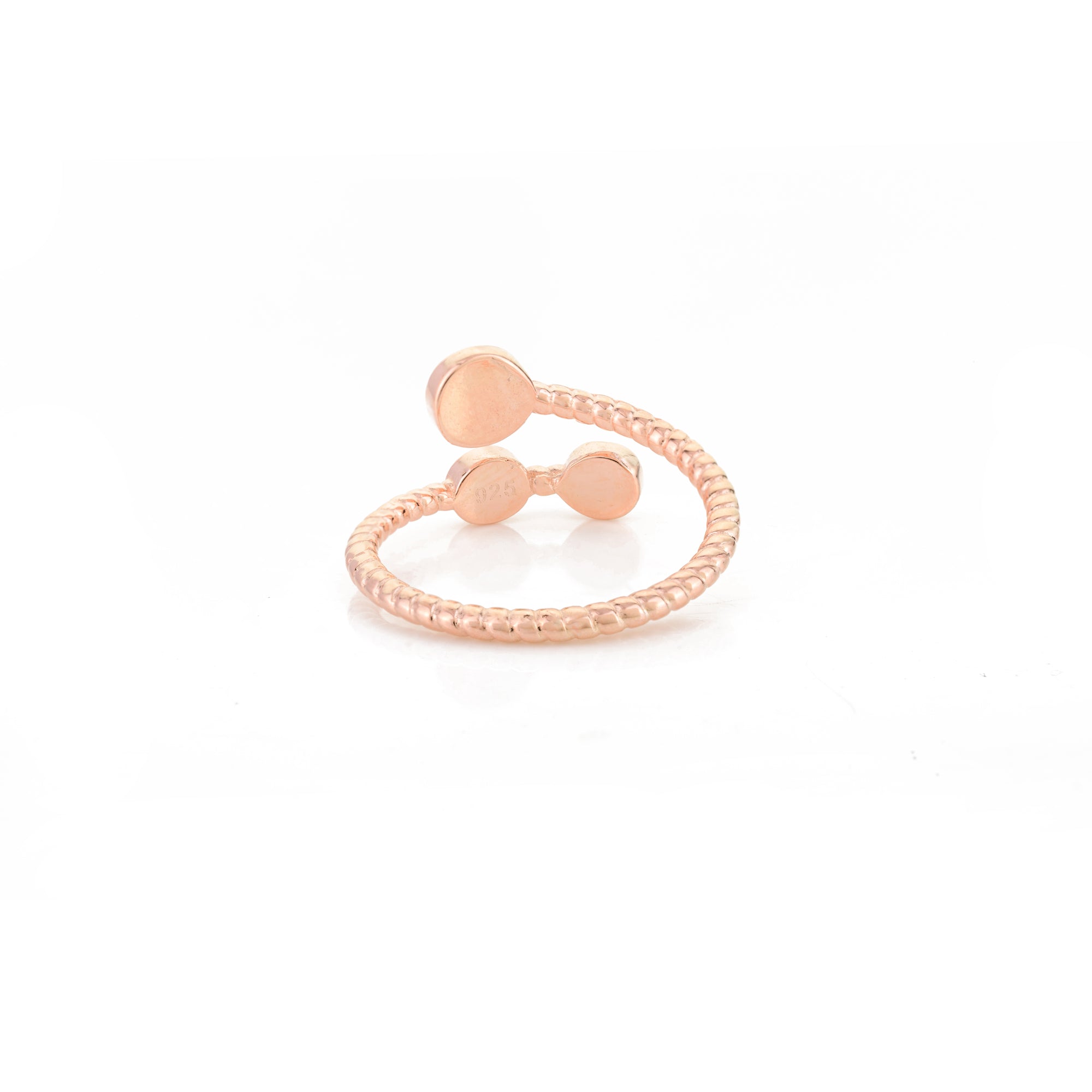 Rose gold Evil Eye Open Ring