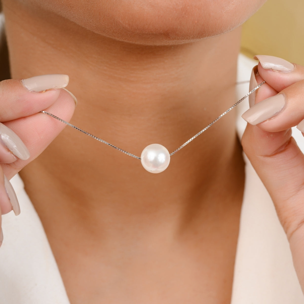 Freshwater Pearl Silver Necklace