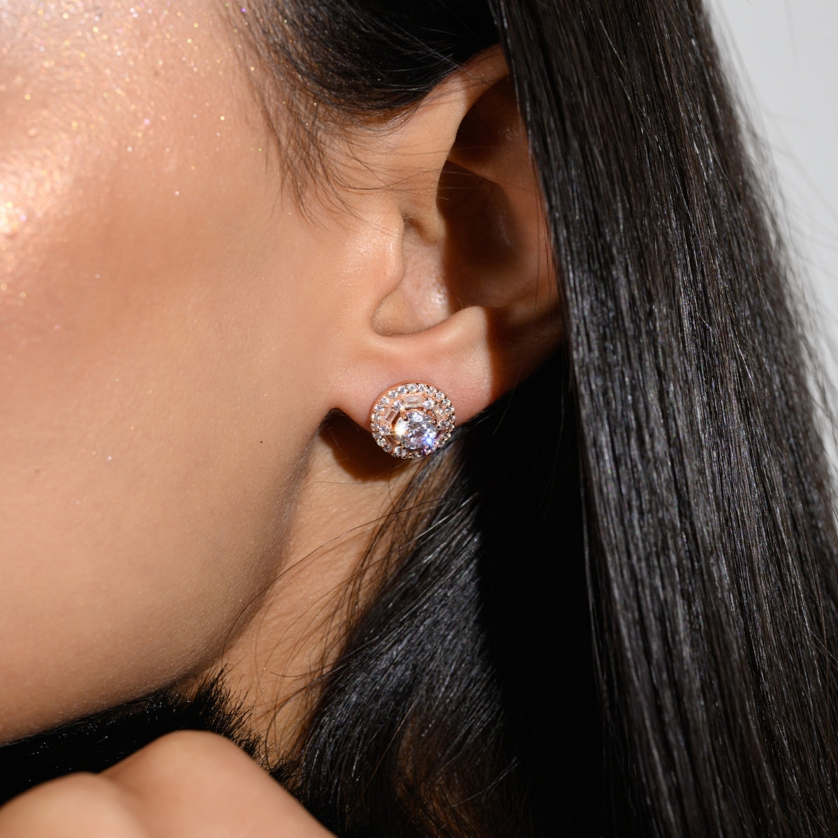 925 Silver CZ Diamond Earrings for Women