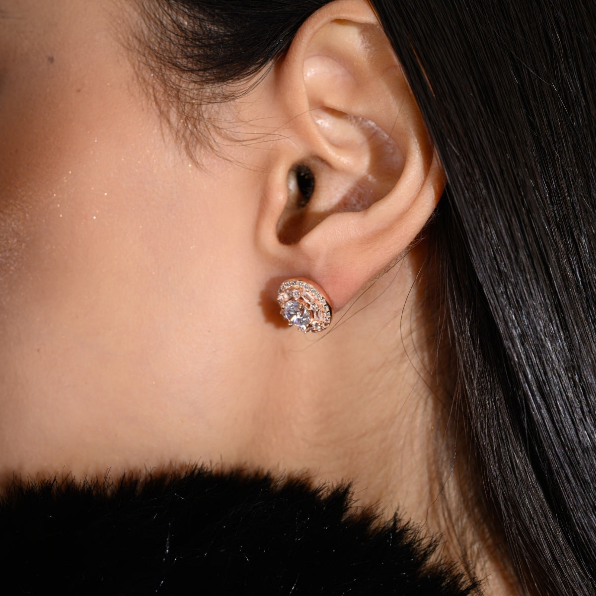 925 Silver CZ Diamond Earrings for Women