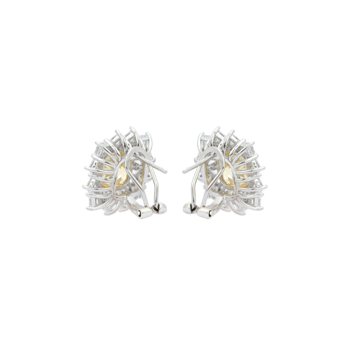 Snowflake Yellow Diamond Earrings