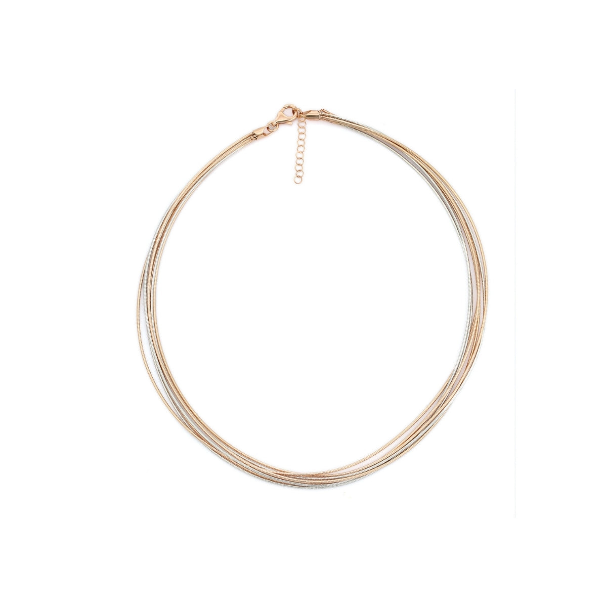 Rose Gold Multi-Layer Chain Necklace for Women